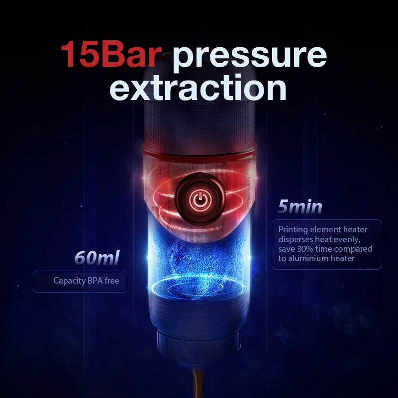 Portable 12V Coffee Maker for Car and Home by HitMyNeed