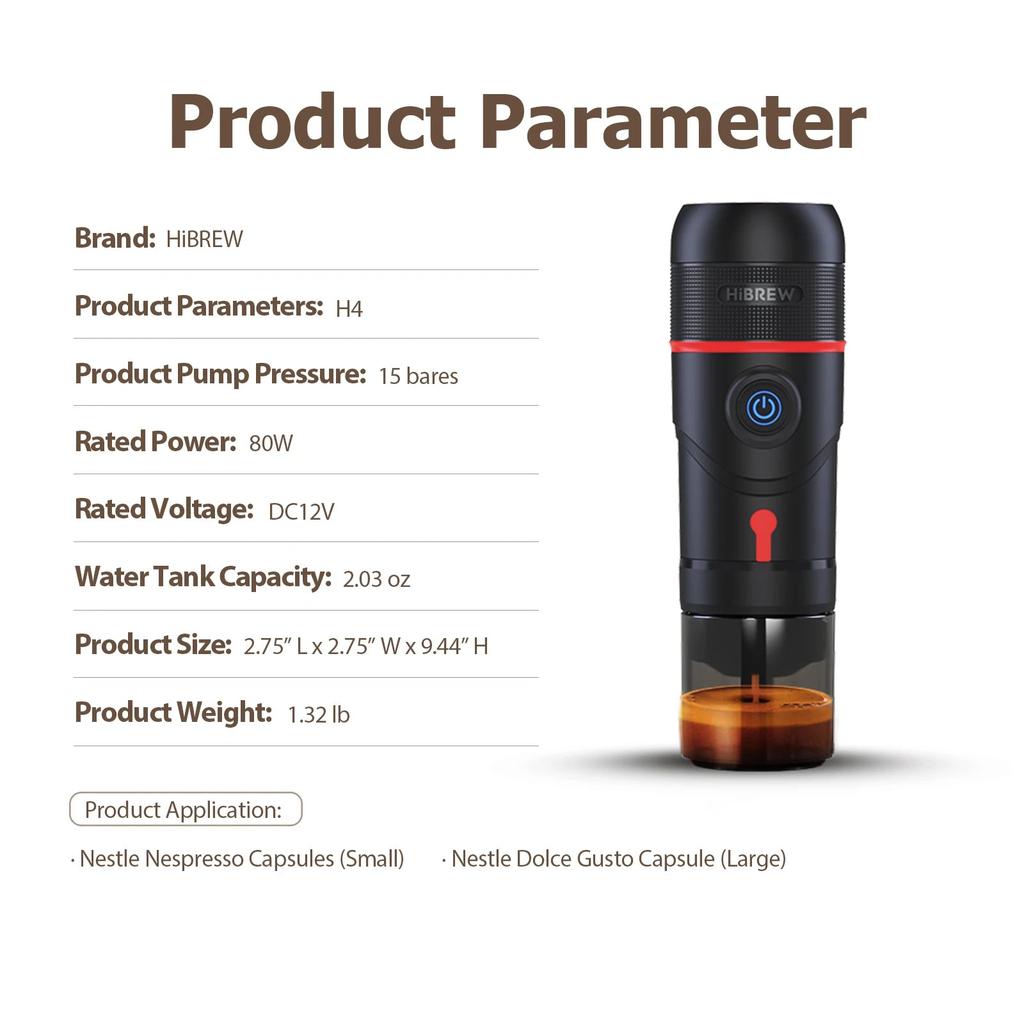 Portable 12V Coffee Maker for Car and Home by HitMyNeed