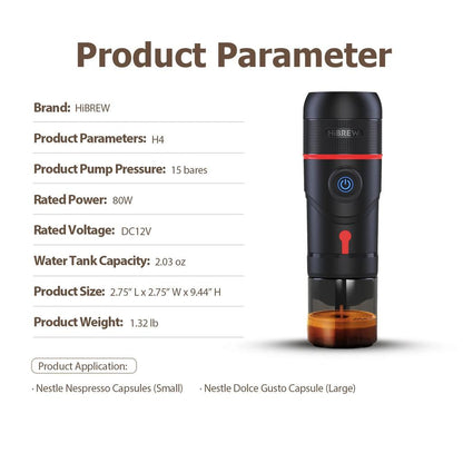 Portable 12V Coffee Maker for Car and Home by HitMyNeed