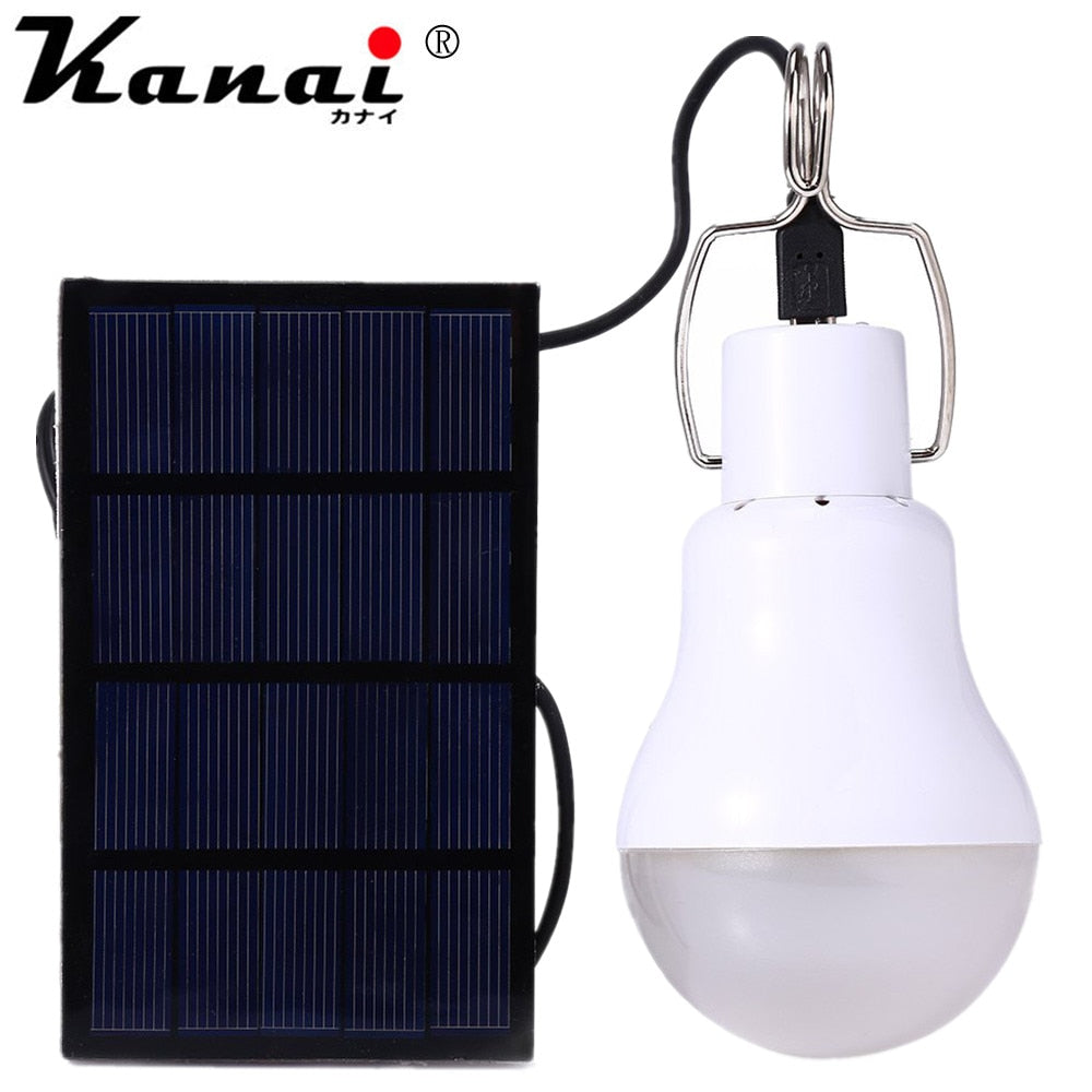 Portable 15W Solar LED Light Bulb with Panel by HitMyNeed