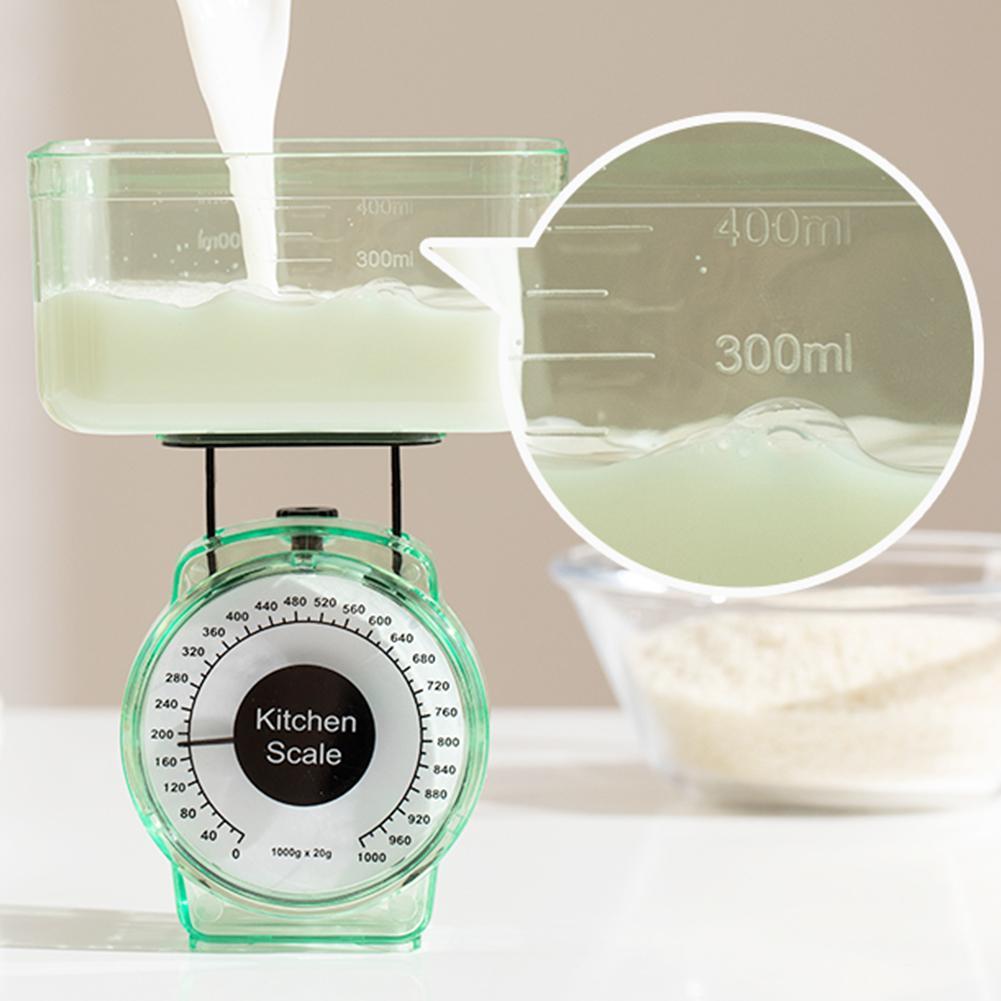 Portable 1kg Mechanical Kitchen Scale with Bowl by HitMyNeed