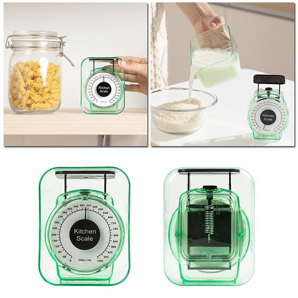 Portable 1kg Mechanical Kitchen Scale with Bowl by HitMyNeed