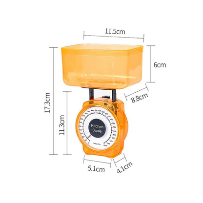 Portable 1kg Mechanical Kitchen Scale with Bowl by HitMyNeed