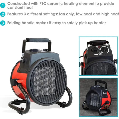 Portable 2000W Ceramic Electric Space Heater by HitMyNeed