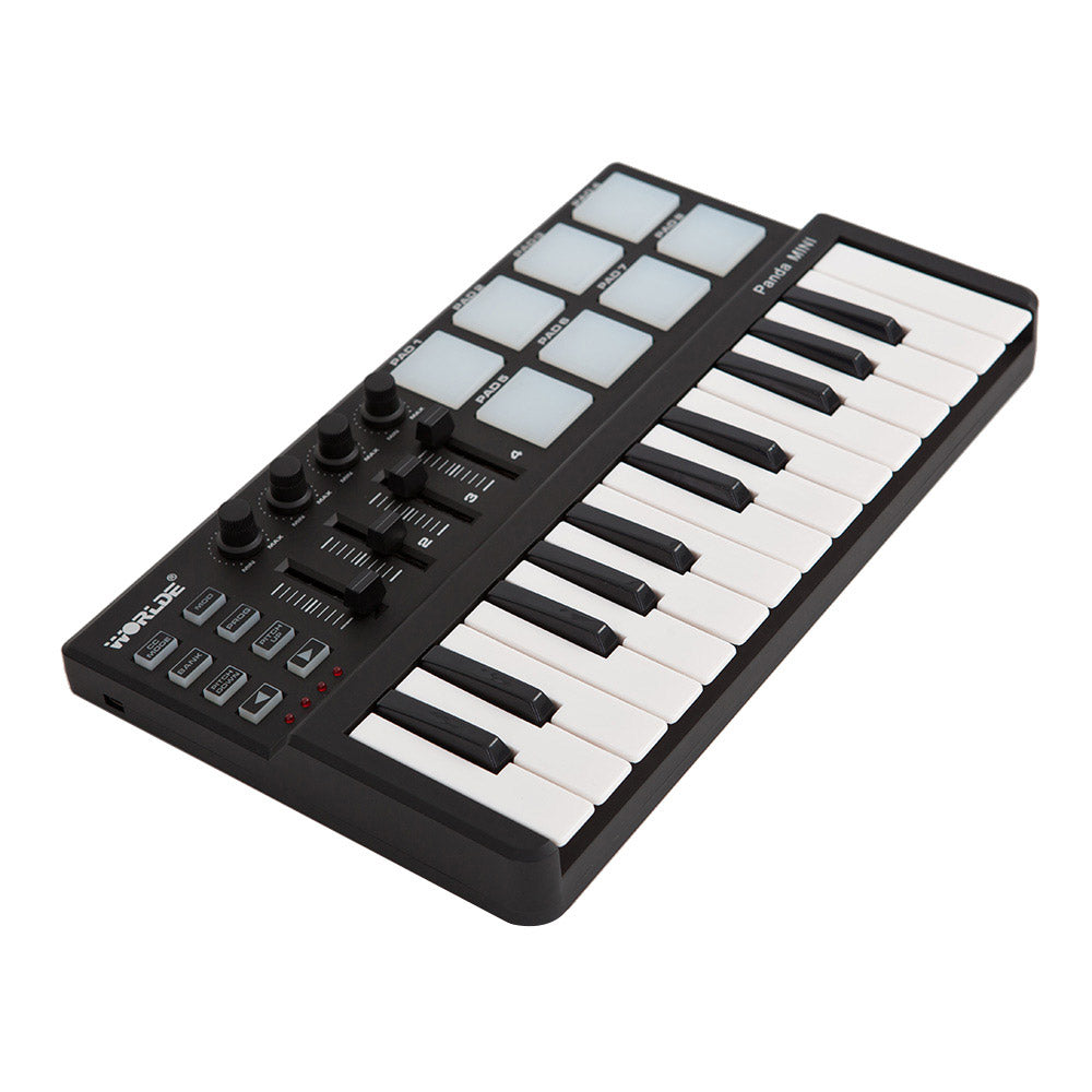 Portable 25-Key USB MIDI Keyboard and Drum Pad by HitMyNeed