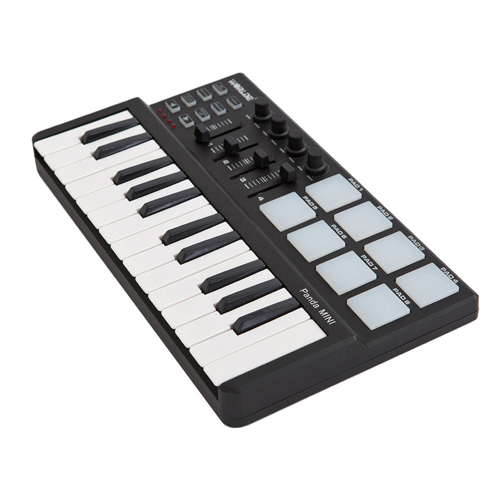 Portable 25-Key USB MIDI Keyboard and Drum Pad by HitMyNeed