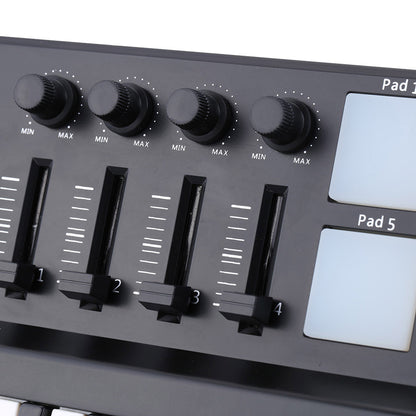 Portable 25-Key USB MIDI Keyboard and Drum Pad by HitMyNeed