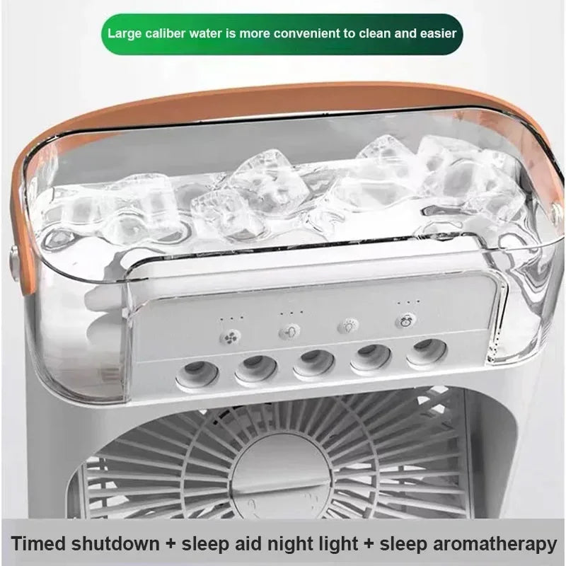 Portable 3-in-1 Air Cooler Fan with Humidifier & LED by HitMyNeed