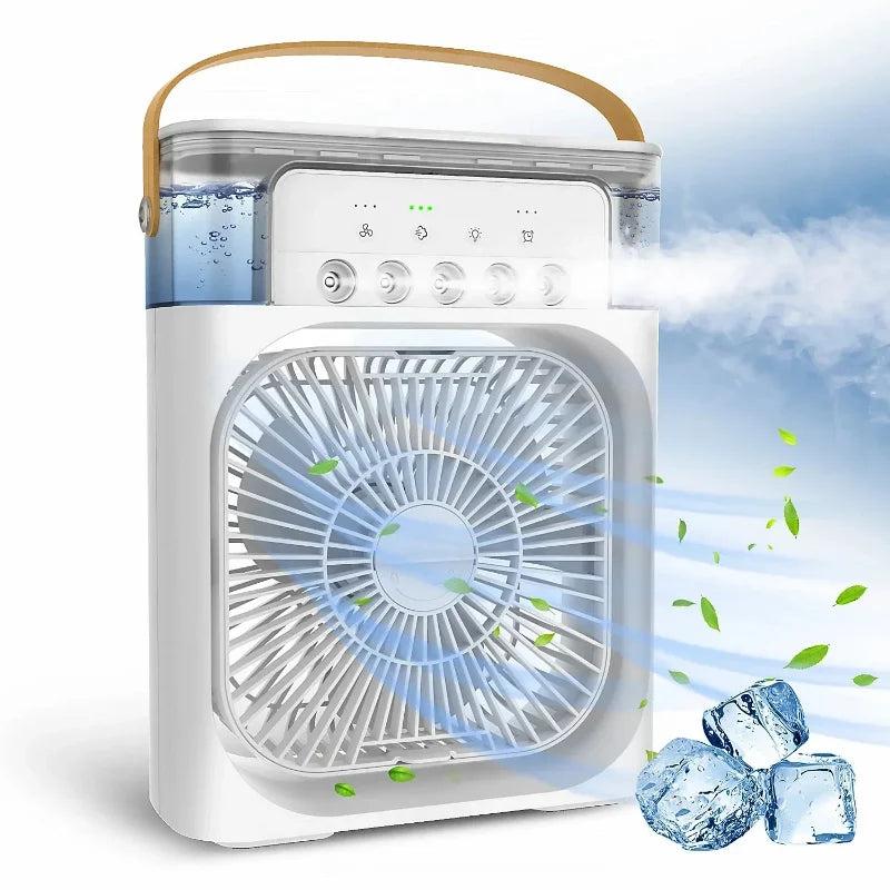 Portable 3-in-1 Air Cooler Fan with Humidifier & LED by HitMyNeed