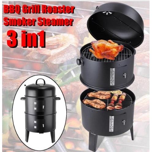 Portable 3-in-1 Charcoal Grill Camping Stove by HitMyNeed