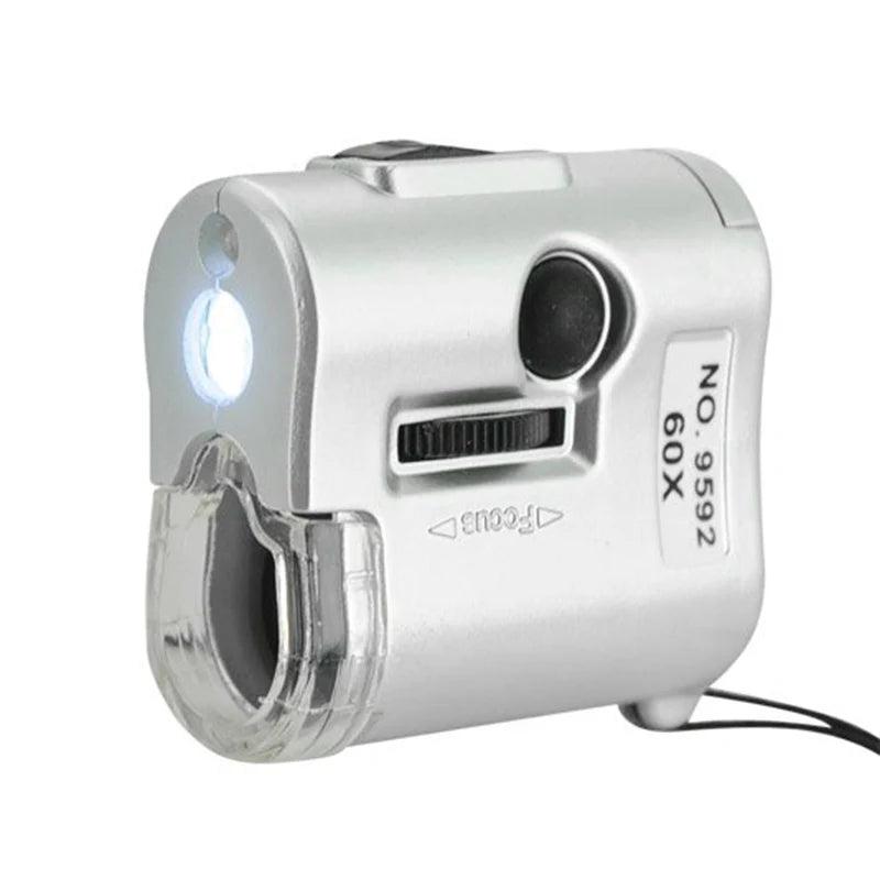 Portable 60X LED Pocket Microscope with UV Light by HitMyNeed