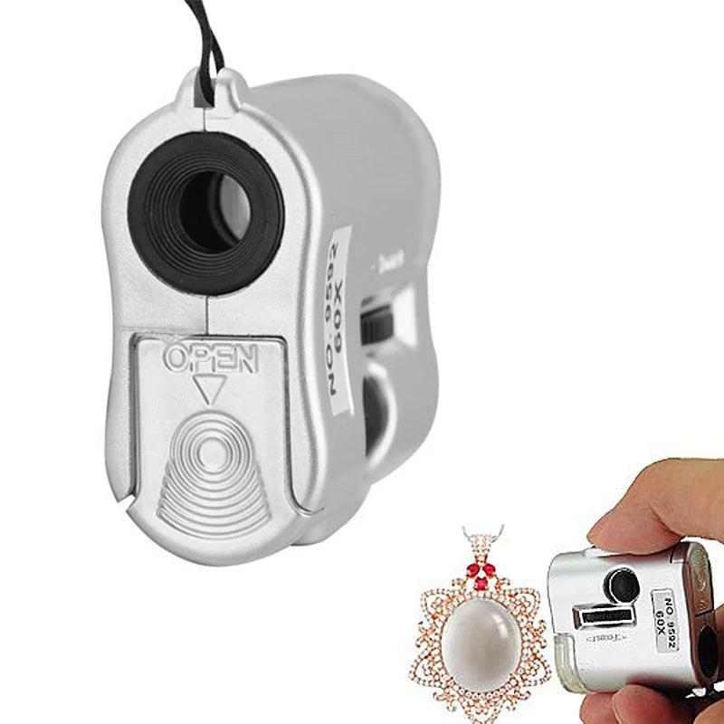 Portable 60X LED Pocket Microscope with UV Light by HitMyNeed