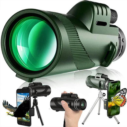 Portable 80x HD Monocular Telescope with Phone Mount by HitMyNeed