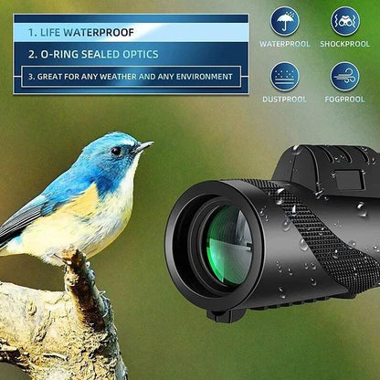 Portable 80x HD Monocular Telescope with Phone Mount by HitMyNeed