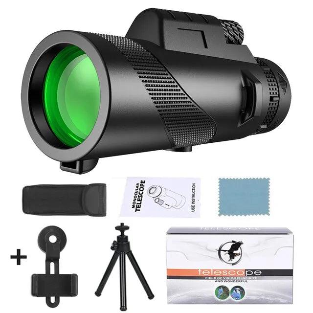 Portable 80x HD Monocular Telescope with Phone Mount g872c-black-suit2 by HitMyNeed