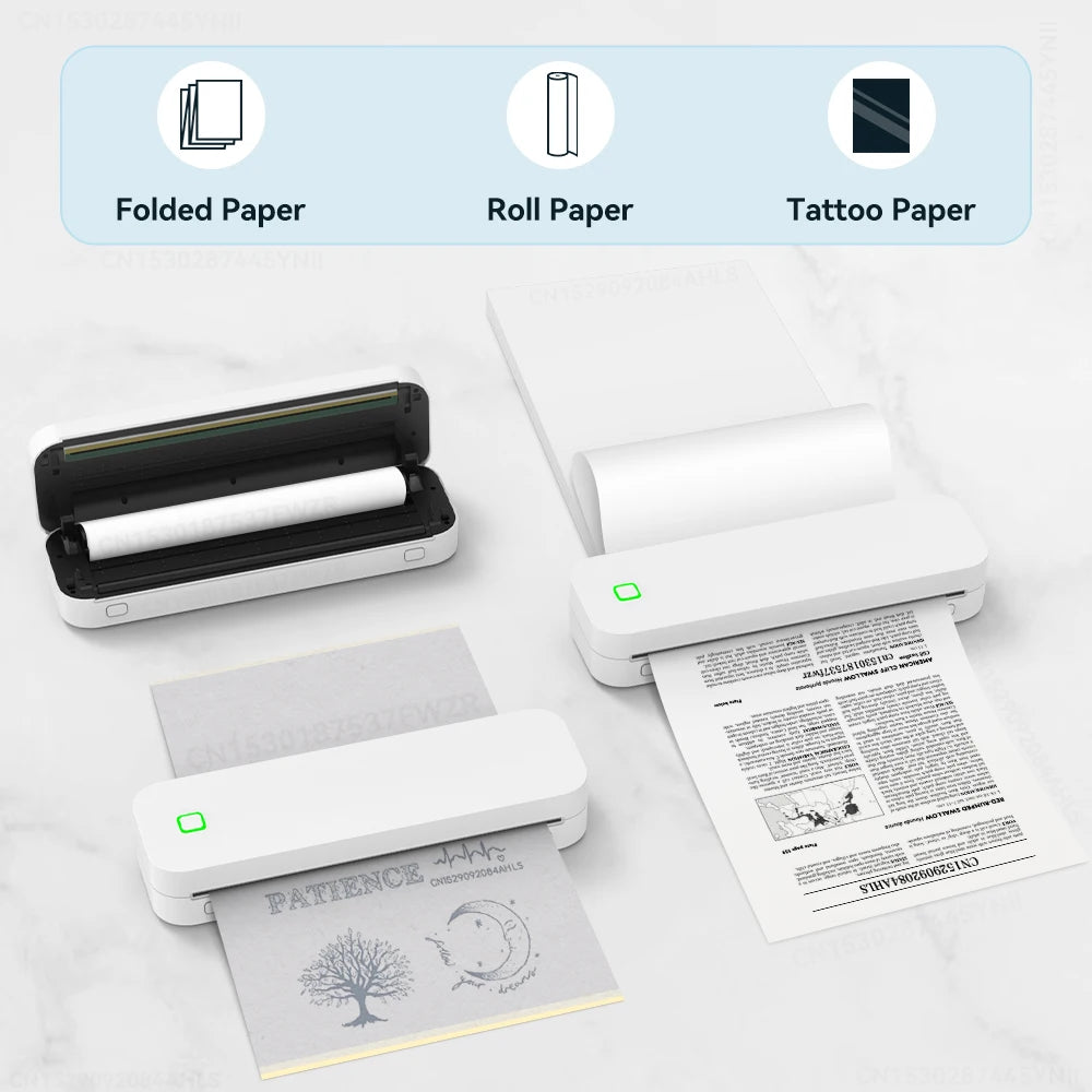 Portable A4 Inkless Bluetooth Thermal Printer by HitMyNeed