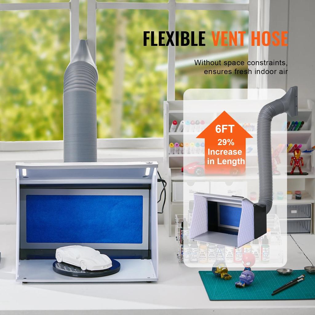 Portable Airbrush Spray Booth with LED & Dual Fans by HitMyNeed