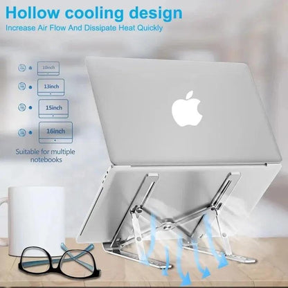 Portable Aluminum Ergonomic Laptop Stand 10-16" by HitMyNeed