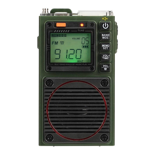 Portable AM FM Shortwave Radio with Bluetooth & Alarm by HitMyNeed