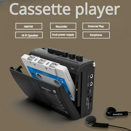 Portable AM/FM Retro Cassette Player with Recorder by HitMyNeed