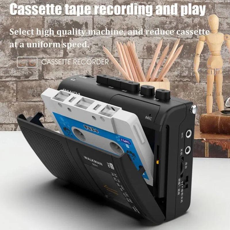 Portable AM/FM Retro Cassette Player with Recorder by HitMyNeed