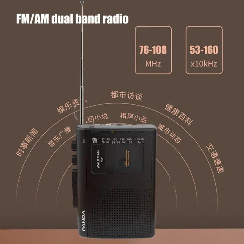 Portable AM/FM Retro Cassette Player with Recorder by HitMyNeed