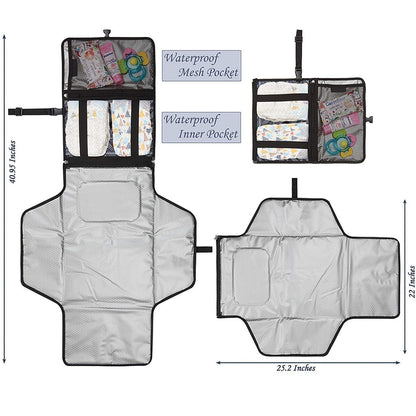 Portable Baby Changing Pad Diaper Bag with Pockets by HitMyNeed
