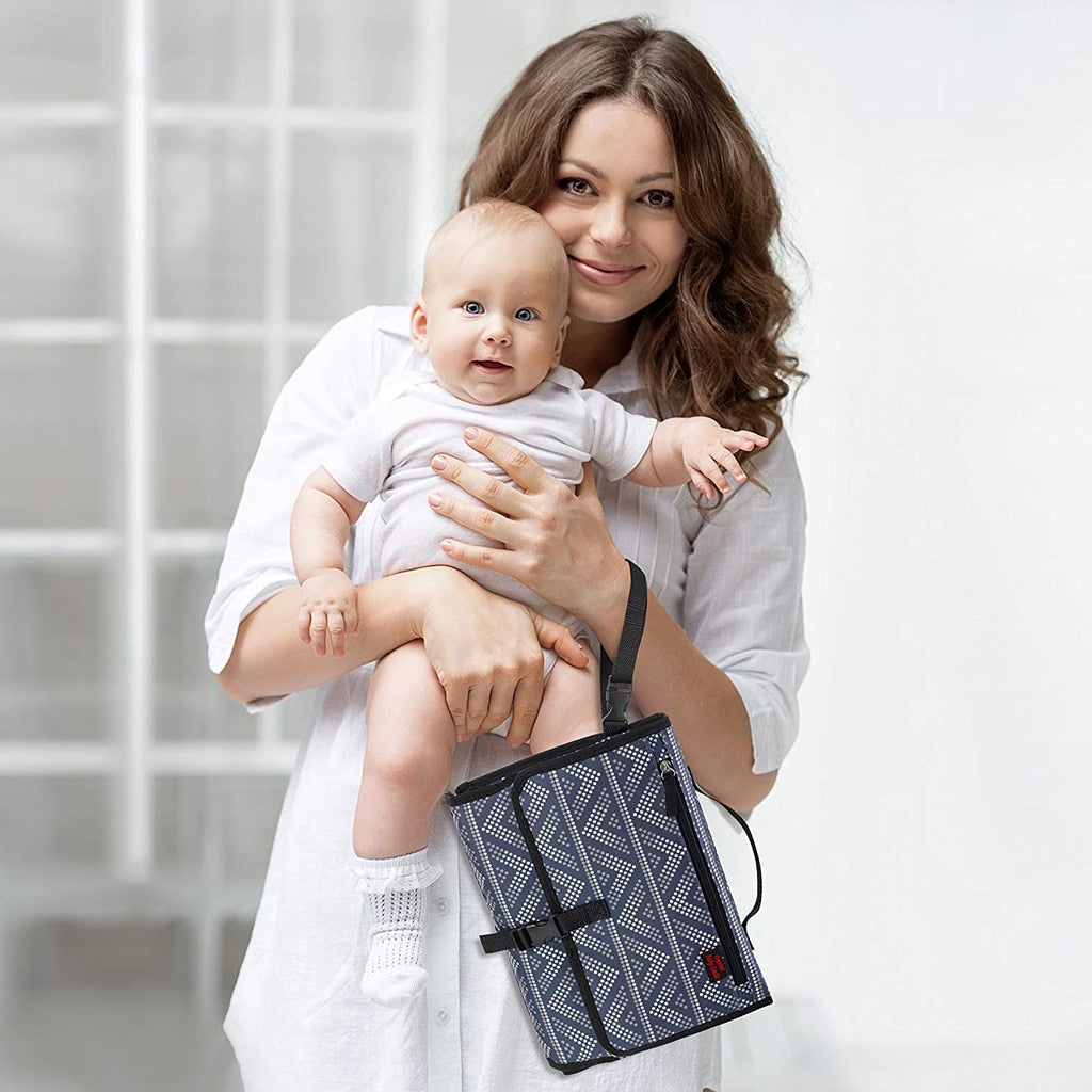 Portable Baby Changing Pad Diaper Bag with Pockets by HitMyNeed