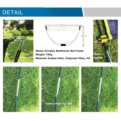 Portable Badminton Net Set with Carry Bag by HitMyNeed