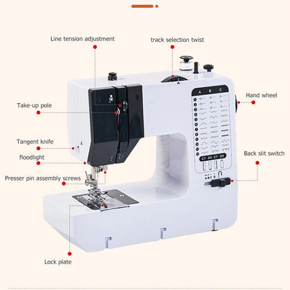 Portable Beginner Sewing Machine with 12 Stitches by HitMyNeed