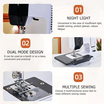 Portable Beginner Sewing Machine with 12 Stitches by HitMyNeed