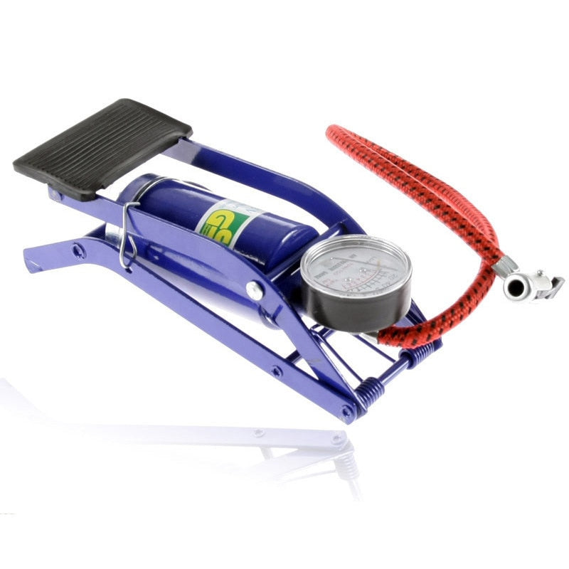 Portable Bicycle Foot Pump with Gauge by HitMyNeed