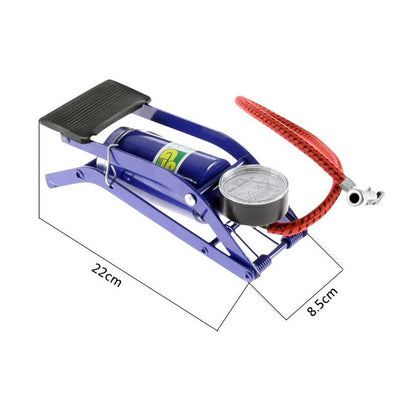 Portable Bicycle Foot Pump with Gauge by HitMyNeed