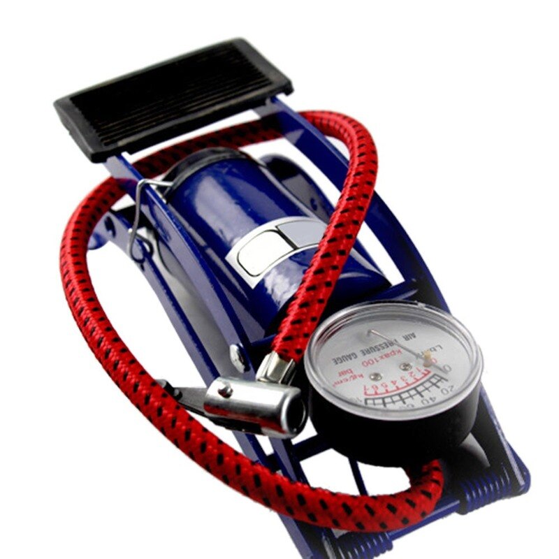 Portable Bicycle Foot Pump with Gauge by HitMyNeed