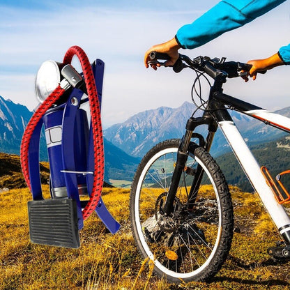 Portable Bicycle Foot Pump with Gauge by HitMyNeed