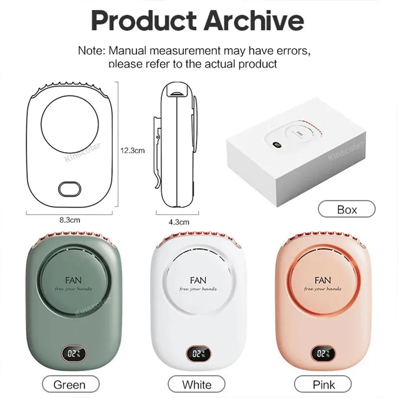 Portable Bladeless Neck & Waist Fan USB Rechargeable by HitMyNeed