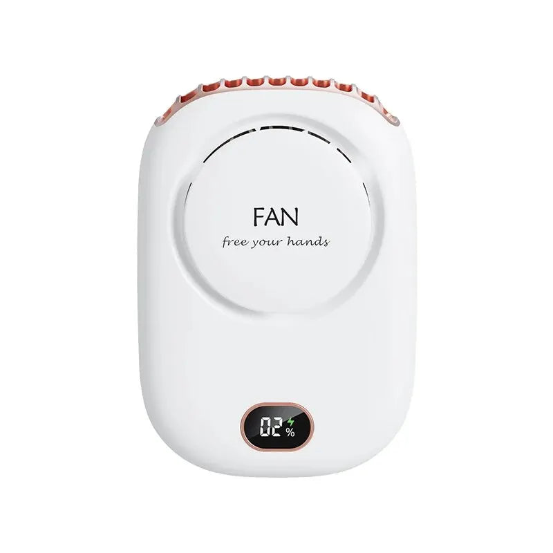 Portable Bladeless Neck & Waist Fan USB Rechargeable white by HitMyNeed