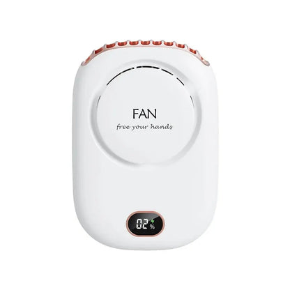 Portable Bladeless Neck & Waist Fan USB Rechargeable white by HitMyNeed