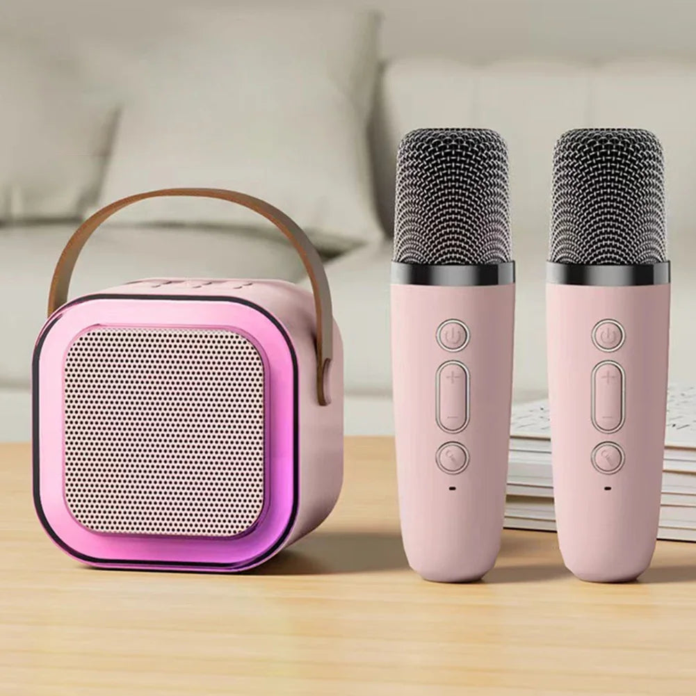 Portable Bluetooth Karaoke PA Speaker with 2 Mics by HitMyNeed
