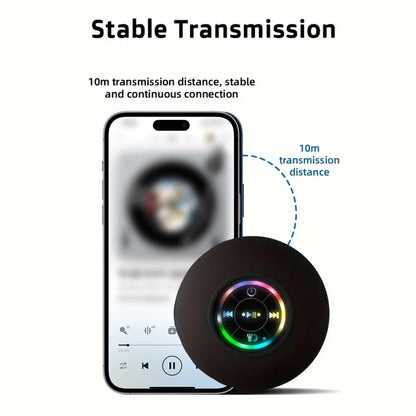 Portable Bluetooth Shower Speaker with LED & Suction Cup by HitMyNeed