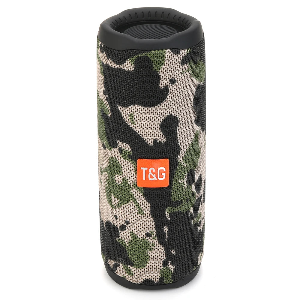 Portable Bluetooth Speaker Dual Bass LED Waterproof tg365-camouflage by HitMyNeed