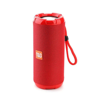 Portable Bluetooth Speaker with Dual Drivers & FM Radio red by HitMyNeed