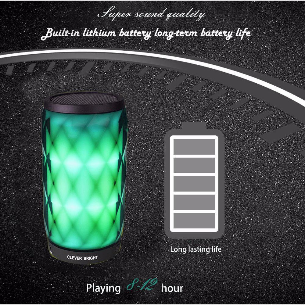 Portable Bluetooth Speaker with LED Night Light by HitMyNeed