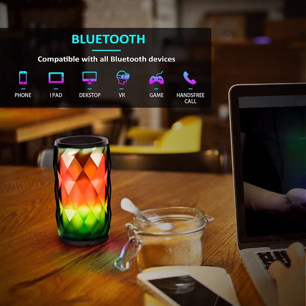 Portable Bluetooth Speaker with LED Night Light by HitMyNeed