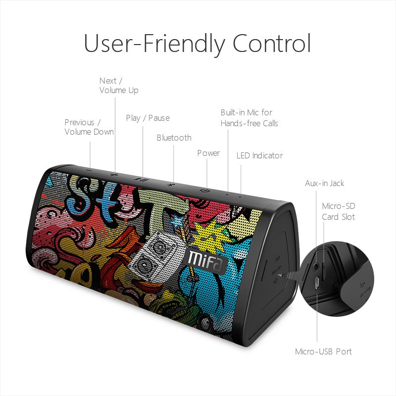 Portable Bluetooth Speaker with Powerful 10W Audio by HitMyNeed