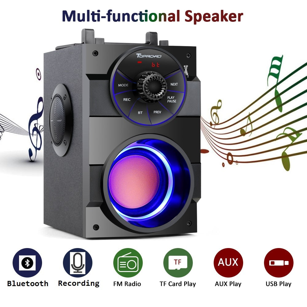Portable Bluetooth Speaker with Subwoofer Bass by HitMyNeed