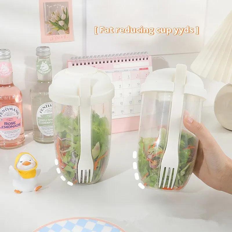 Portable Bottle Salad Container with Fork, 1000ml by HitMyNeed