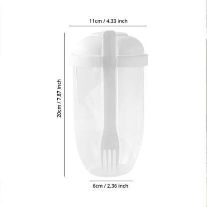 Portable Bottle Salad Container with Fork, 1000ml by HitMyNeed