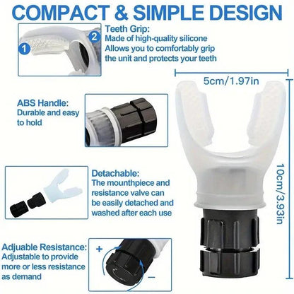 Portable Breathing Exerciser With Adjustable Resistance by HitMyNeed