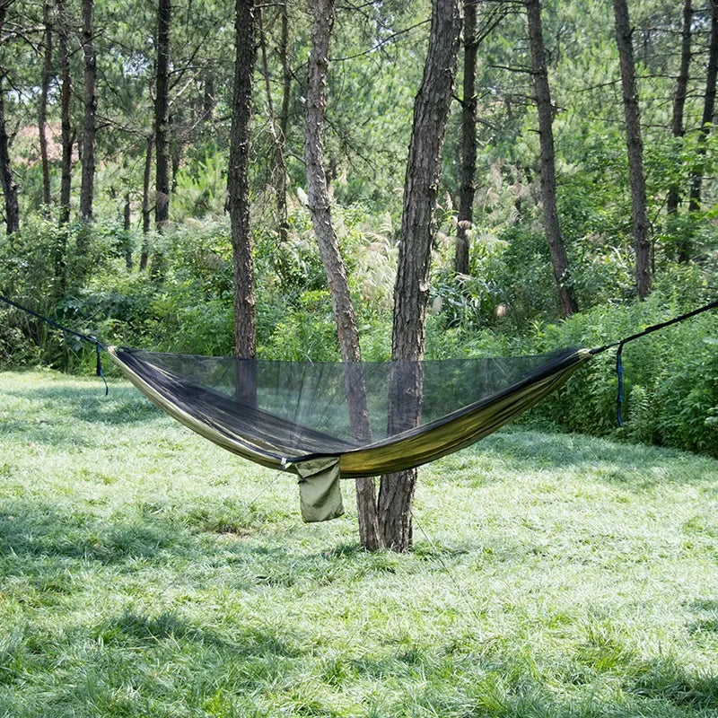 Portable Camping Hammock with Mosquito Net by HitMyNeed